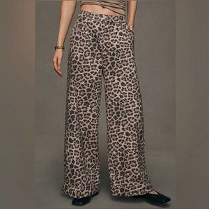 Pilcro - Anthropologie 26R Leopard Print Wide-Leg Jeans/Pants NWOT